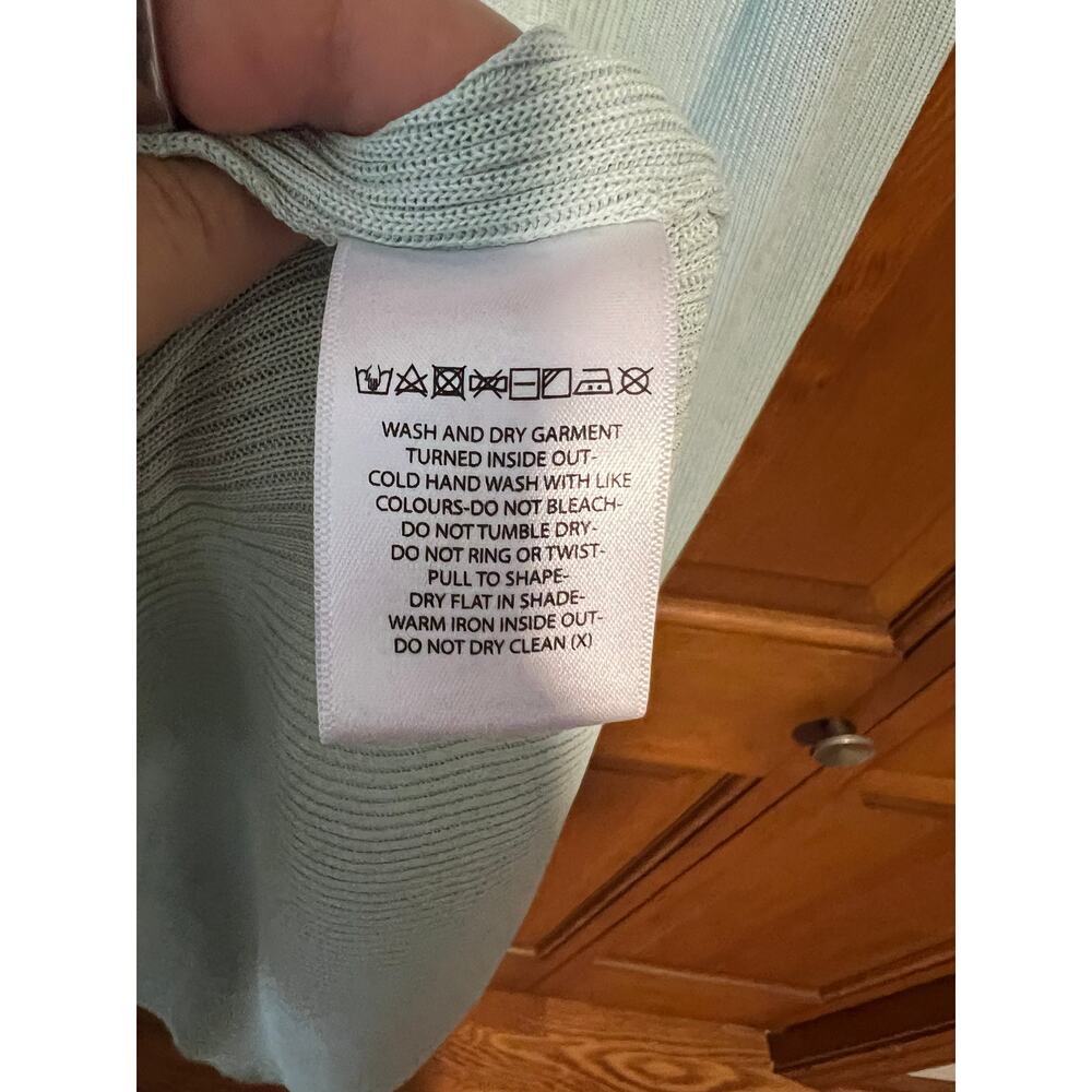 AUTEUR Women's Joan Open Back Rib Knit Maxi Dress Pale Mint Green Size M - Picture 10 of 16
